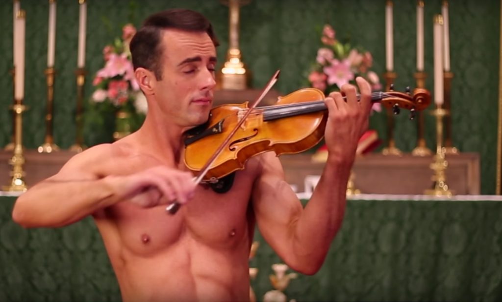 The Shirtless Violinist plays Hallelujah and we melt
