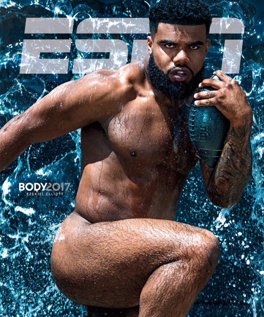 Naked Sportsmen clutching their balls