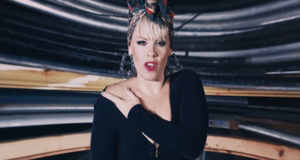 Is Pink sharing a secret with us?