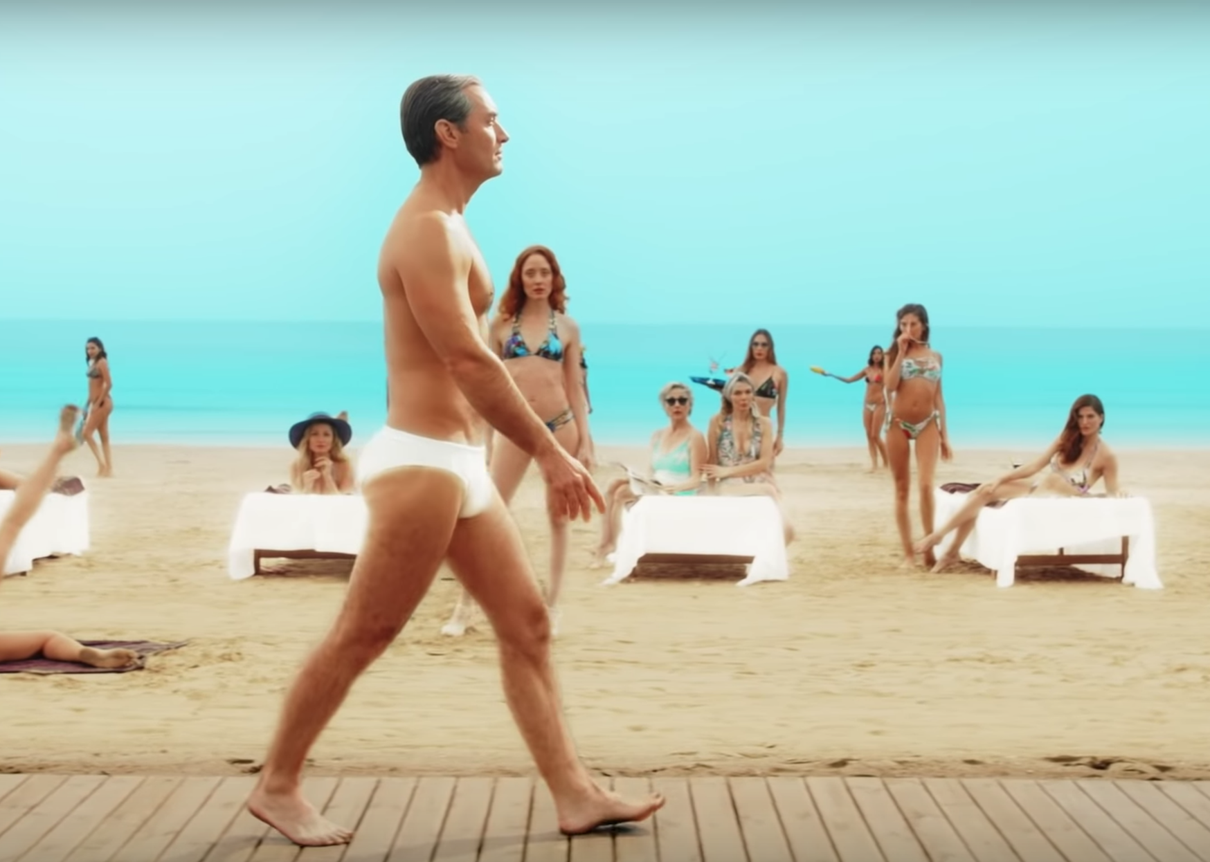 Nude Beach Erection Speedo - Jude Law could make all of us become good catholics - QUEERGURU