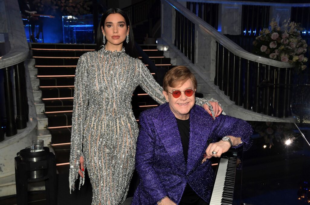 Elton John and Dua Lipa together again