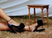 Evidently THE ONLY way to wear these kick ass shoes is in your birthday suit