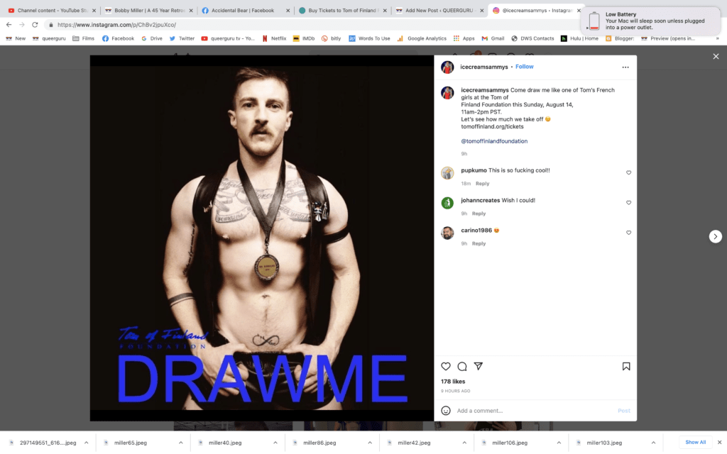 Tom of Finland Life Drawing Class : virtual and in person