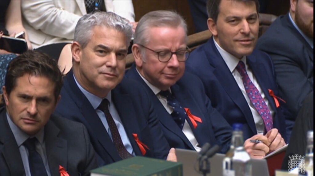 The entire British Parliament commemorate World AIDS Day  ……except for the (current) Prime Minister