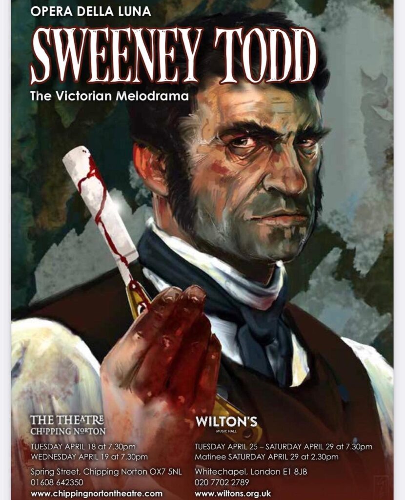 Queerguru’s Andrew Hebden is at Wiltons Music Hall to review Sweeney Todd or ‘The String of Pearls’