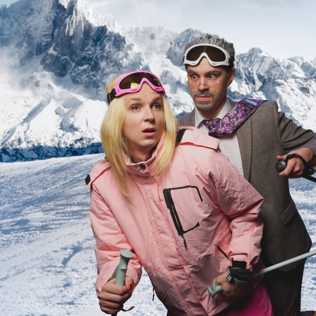 Linus Karp and Joseph Martin spill the beans on their new show : a comic parody with music:  GYWNETH GOES SKIING