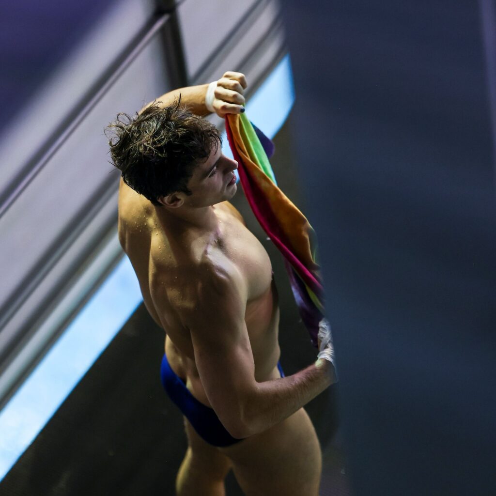 The openly gay four time Olympic Diving Champion TOM DALEY  is always a winner  to us in those speedos