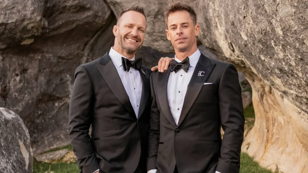 All Black Campbell Johnstone marries his groom Ben Thomson in a glorious wedding that is anything but normal