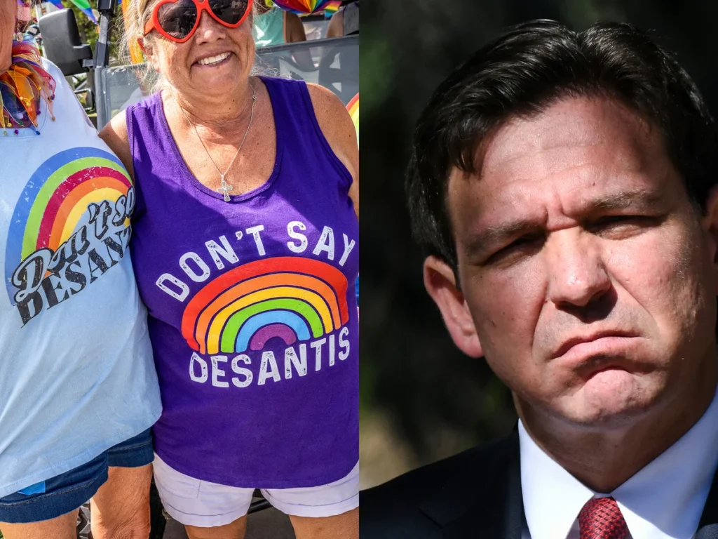 DESANTIS is not just as evil as THE ORANGE MAN but he is more determined to totally destroy our LGBTQA+ Community