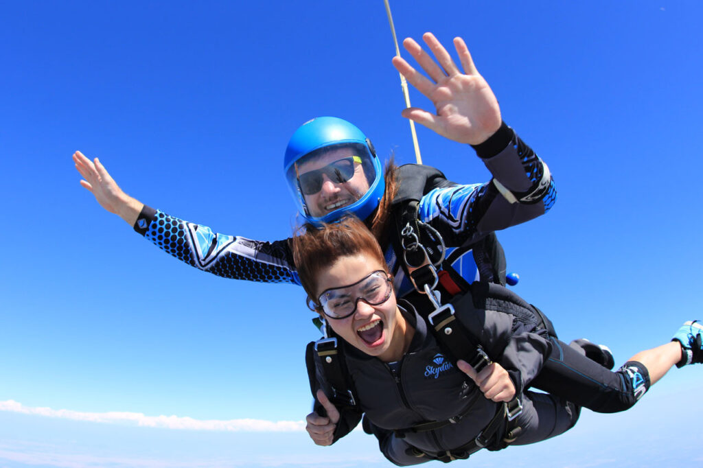 Want to be strapped to a cute pilot as you jump out of a plane together?