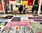 Queerguru’s Robert Malcolm enoys a sunny but sad day visting the UK AIDS MEMORIAL QUILT on display in Glasgow, Scotland